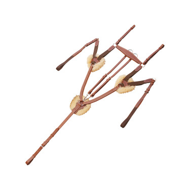 Peitoral de 5 pontos Salome com sistema Magic Equestro Conhaque Castanho