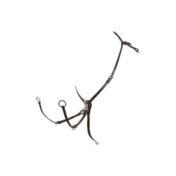 Peitoral de couro ajustável Equestro Castanho escuro Peitoral de couro ajustável Equestro Castanho escuro