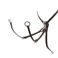 Peitoral de couro ajustável Equestro Castanho escuro Peitoral de couro ajustável Equestro Castanho escuro