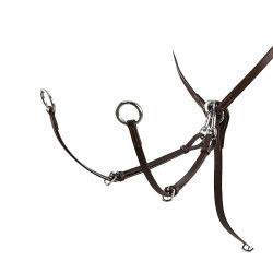 Peitoral de couro ajustável Equestro Castanho escuro Peitoral de couro ajustável Equestro Castanho escuro
