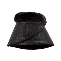 Sinos em couro ecológico com lã sintética e fecho de velcro Acavallo Preto Sinos em couro ecológico com lã sintética e fecho de velcro Acavallo Preto