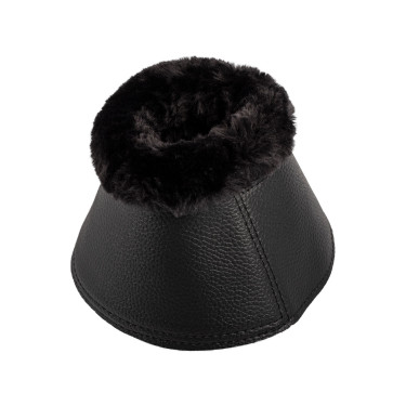 Sinos em couro ecológico com lã sintética e fecho de velcro Acavallo Preto