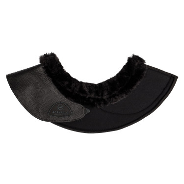 Sinos em couro ecológico com lã sintética e fecho de velcro Acavallo Preto