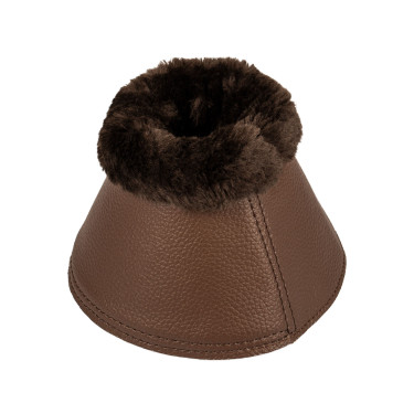 Sinos em couro ecológico com lã sintética e fecho de velcro Acavallo Castanho escuro Sinos em couro ecológico com lã sintética e fecho de velcro Acavallo Castanho escuro