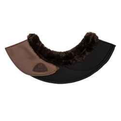 Sinos em couro ecológico com lã sintética e fecho de velcro Acavallo Castanho escuro Sinos em couro ecológico com lã sintética e fecho de velcro Acavallo Castanho escuro