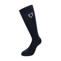 Meias técnicas elásticas com bandeira italiana Equestro Preto