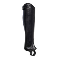 Mini-chaps unissex com fecho traseiro e faixa elástica Castiglia Equestro Preto Mini-chaps unissex com fecho traseiro e faixa elástica Castiglia Equestro Preto