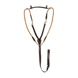 Chambon em couro de vitelo italiano e nylon Acavallo Castanho escuro