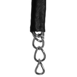 Corrente de pulseira coberta de couro Equestro Preto Corrente de pulseira coberta de couro Equestro Preto