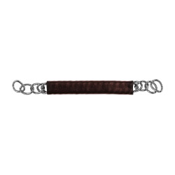 Corrente de pulseira coberta de couro Equestro Castanho escuro