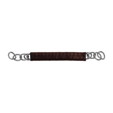 Corrente de pulseira coberta de couro Equestro Castanho escuro
