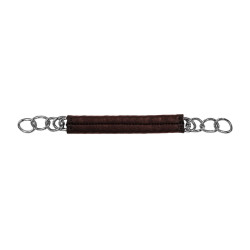 Corrente de pulseira coberta de couro Equestro Castanho escuro