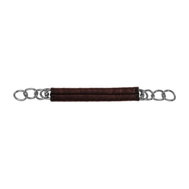 Corrente de pulseira coberta de couro Equestro Castanho escuro