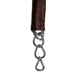 Corrente de pulseira coberta de couro Equestro Castanho escuro