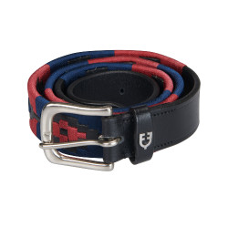 Cinto de couro com padrão sudoeste Equestro Preto / azul / bordô Multicolor