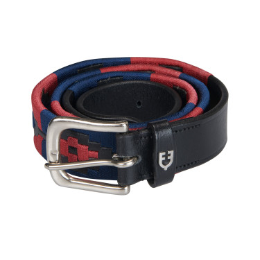 Cinto de couro com padrão sudoeste Equestro Preto / azul / bordô Multicolor