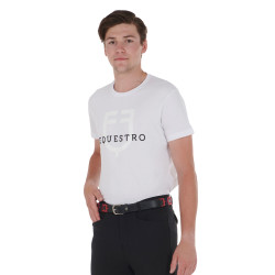 Cinto de couro com padrão geométrico Equestro Preto / azul / bordô Multicolor