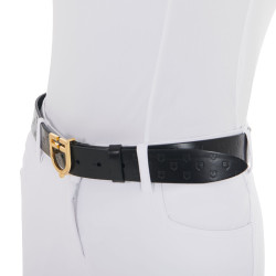 Cinto de couro com logotipo e fivela com logotipo Equestro Cinto de couro com logotipo e fivela com logotipo Equestro
