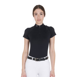 Cinto de couro com tachas prateadas Equestro Preto / prata