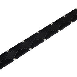 Cinto de couro com bordado preto e branco Equestro Preto
