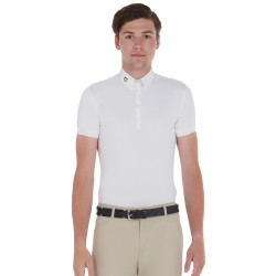 Cinto de couro com bordado preto e branco Equestro Preto