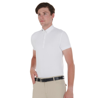 Cinto de couro com bordado preto e branco Equestro Preto