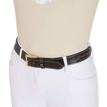 Cinto de couro com bordado artesanal Equestro Castanho escuro Cinto de couro com bordado artesanal Equestro Castanho escuro