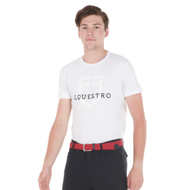 Cinto elástico com padrão cruzado Equestro Bordéus Bord&amp;ocirc;