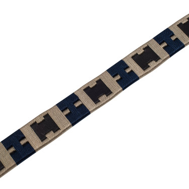 Cinto inglês com bordado contrastante Equestro Preto