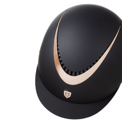 Capacete unissex com armação brilhante Galaxy Equestro Preto / dourado rosa brilhante