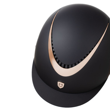 Capacete unissex com armação brilhante Galaxy Equestro Preto / dourado rosa brilhante