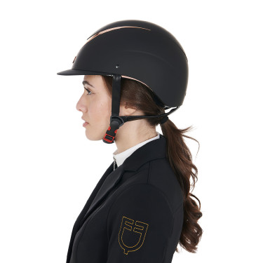 Capacete unissex com armação brilhante Galaxy Equestro Preto / dourado rosa brilhante