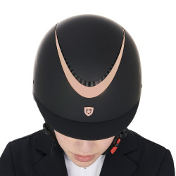 Capacete unissex com armação brilhante Galaxy Equestro Preto / dourado rosa brilhante