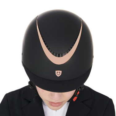 Capacete unissex com armação brilhante Galaxy Equestro Preto / dourado rosa brilhante