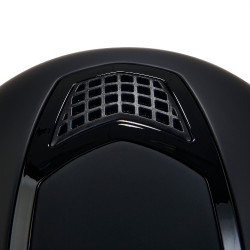 Capacete ultraleve em plástico fosco resistente com viseira larga (3 acolchoamentos) Eclipse Equestro Preto / preto