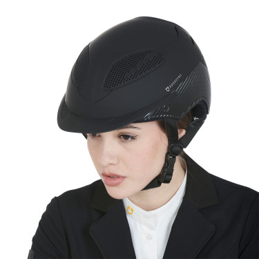 Capacete ultraleve em plástico durável Stealth Equestro Preto