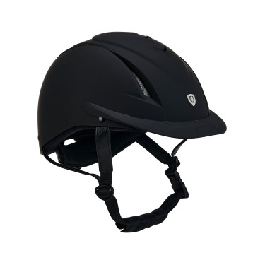 Capacete ultraleve com logotipo frontal Maverick Equestro Preto