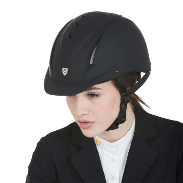 Capacete ultraleve com logotipo frontal Maverick Equestro Preto