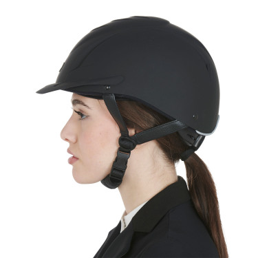 Capacete ultraleve com logotipo frontal Maverick Equestro Preto