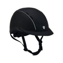 Capacete Phantom com logotipo frontal e inserções em couro Equestro Capacete Phantom com logotipo frontal e inserções em couro Equestro