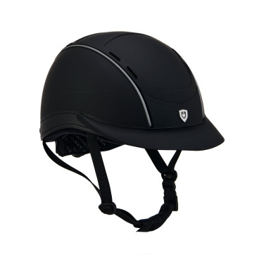 Capacete Phantom com logotipo frontal e inserções em couro Equestro Capacete Phantom com logotipo frontal e inserções em couro Equestro