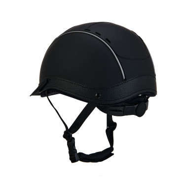 Capacete Phantom com logotipo frontal e inserções em couro Equestro Capacete Phantom com logotipo frontal e inserções em couro Equestro