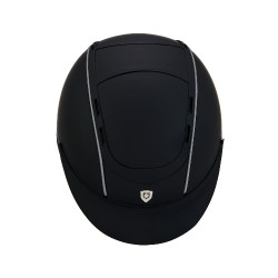 Capacete Phantom com logotipo frontal e inserções em couro Equestro Capacete Phantom com logotipo frontal e inserções em couro Equestro