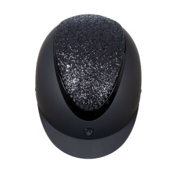 Capacete feminino Galaxy com viseira estreita e strass Equestro Preto / preto brilhante