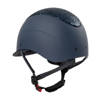 Capacete feminino Galaxy com viseira estreita e strass Equestro Marinho / marinho brilhante Azul