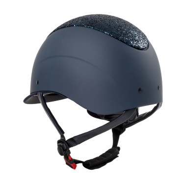 Capacete feminino Galaxy com viseira estreita e strass Equestro Marinho / marinho brilhante Azul