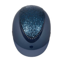 Capacete feminino Galaxy com viseira estreita e strass Equestro Marinho / marinho brilhante Azul