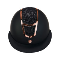 Capacete Eclipse com strass e viseira larga (3 acolchoamentos) Equestro Preto / prata Capacete Eclipse com strass e viseira larga (3 acolchoamentos) Equestro Preto / prata