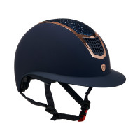 Capacete Eclipse com strass e viseira larga (3 acolchoamentos) Equestro Preto / prata