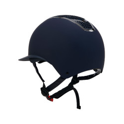 Capacete Eclipse com strass e viseira larga (3 acolchoamentos) Equestro Marinho / prateado Azul